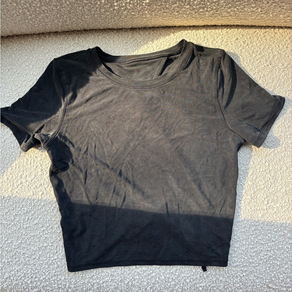 Lululemon washed black cutout black crop